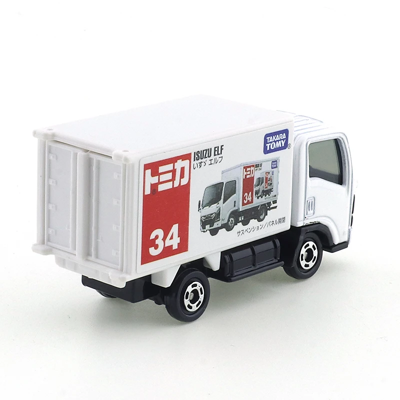 Takara Tomy Tomica No.34 Isuzu Elf Auto Giocattoli in lega Veicolo a motore Modello in metallo pressofuso per bambini