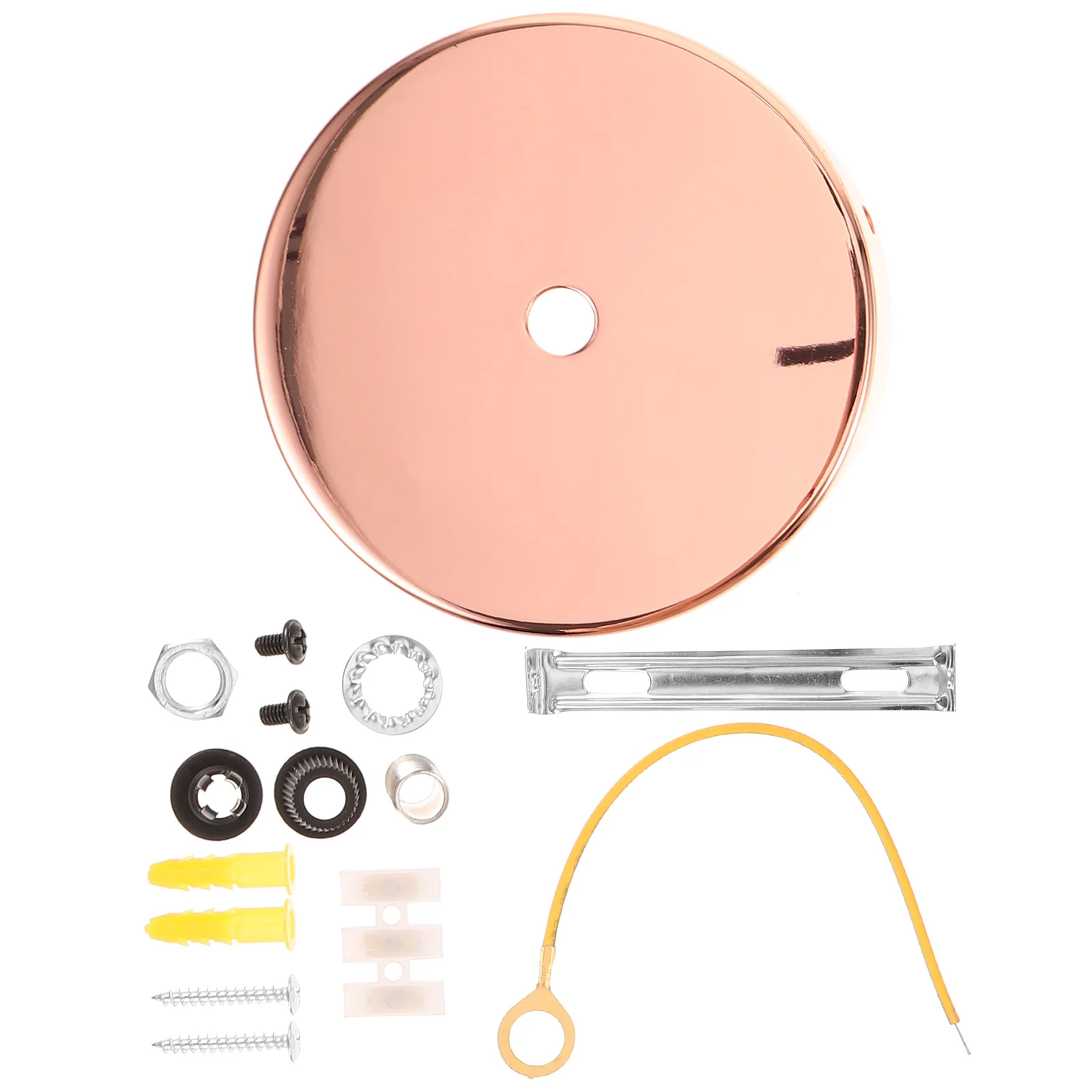 

1 set Multi-Functional Round Ceiling Lamp Cover Plate Iron Chandelier Canopy Kit Durable Rust-Resistant Simple Design Easy