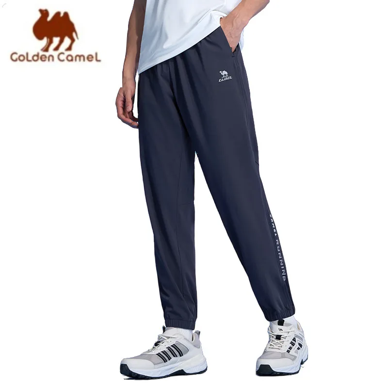 GOLDEN CAMEL Ice Silk Pants Men\'s Sports Pants Quick-drying Trousers Summer Air-conditioning Mesh Breathable Casual Pant for Men