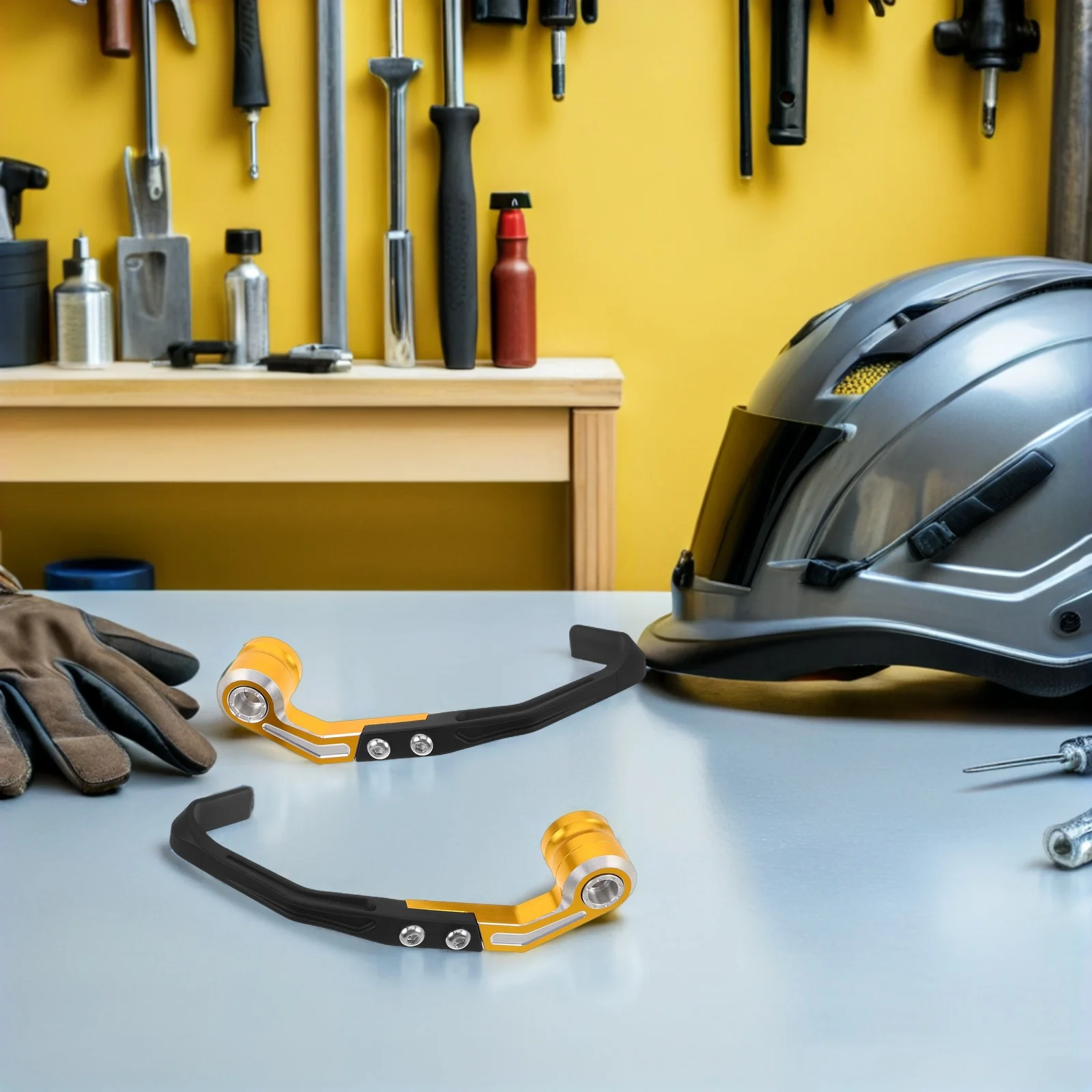 

1 Pair Motorcycle Hand Guards Aluminum Alloy Handlebar Protective Cover For Brake Clutch Lever Protection Compatible With