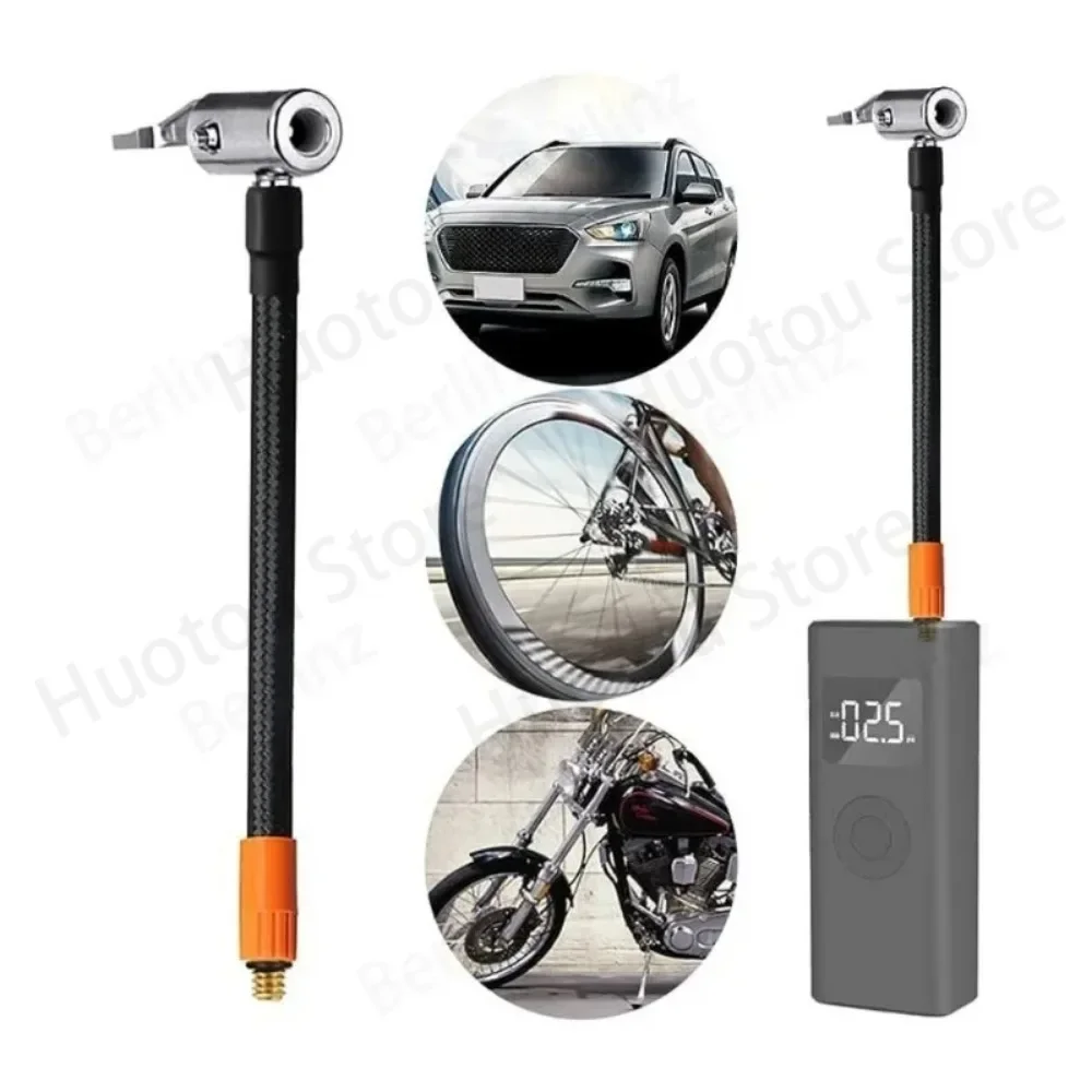 M6 Locking Air Chuck with Air Hose,100cm 40cm Length, Standard Tire Valve Fine Thread, Inflation Hose Adapter
