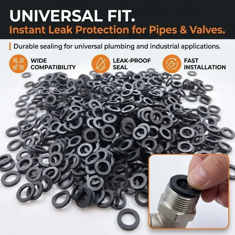 Shower Hose Rubber Washer Gaskets Waterproof Replacement Sealing Rings  Anti Leak Rubber Spacers for Bathroom Shower Pipe