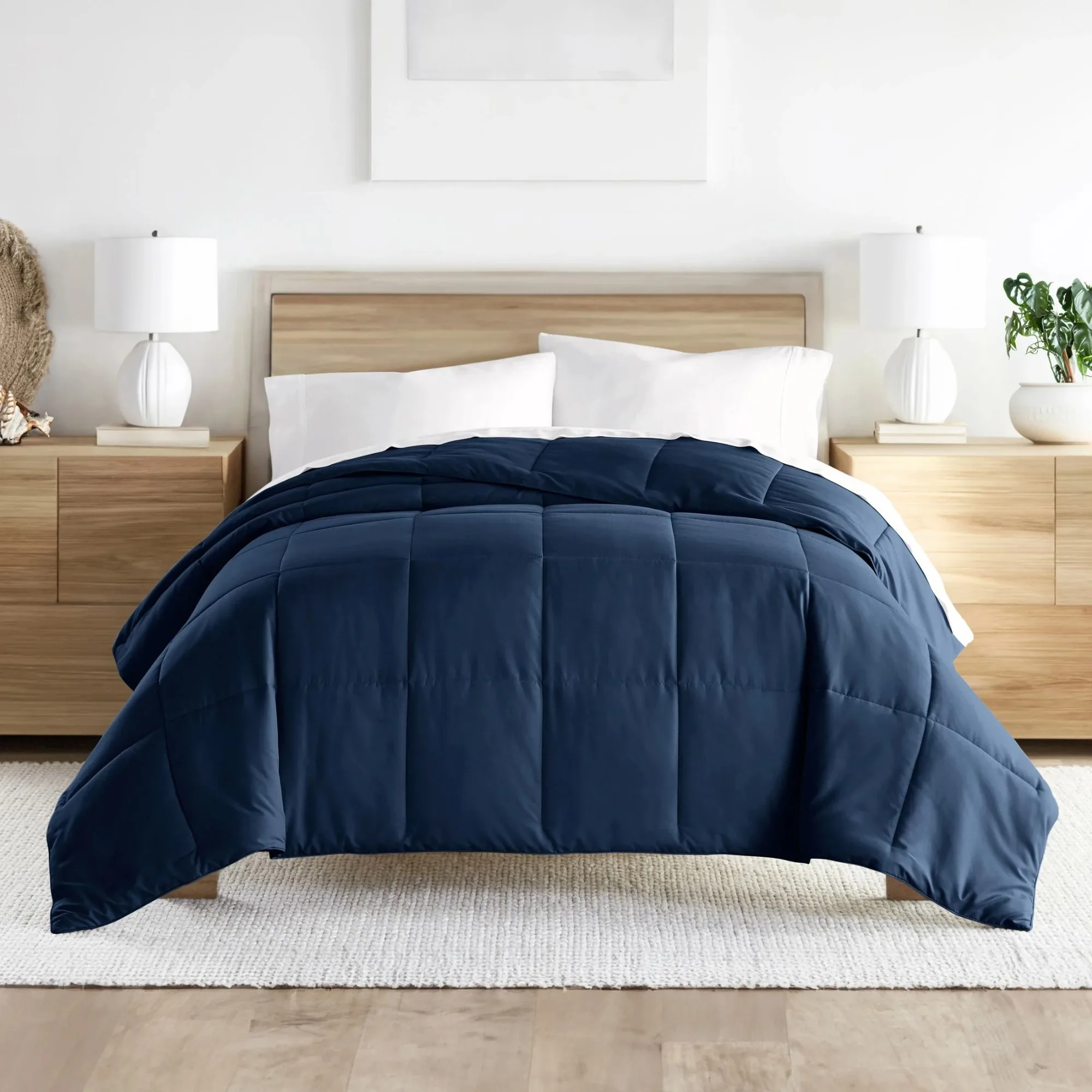 

Navy All Season Alternative Down Solid Comforter, Twin/Twin XL