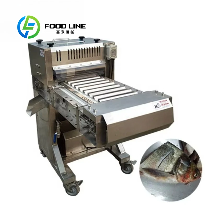 Customized Easy Operation Factory Direct Electric Fish Head Cutter for Cod Saury Catfish Seafood Processing