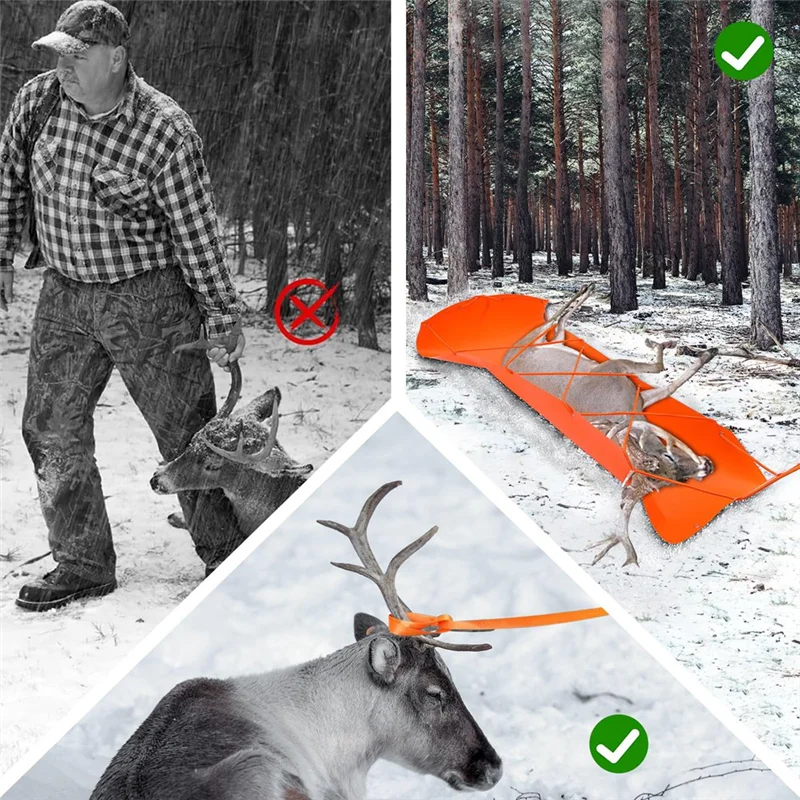 

Deer Drag Sled Game Glide - Deer Cart Game Hauler Thickened Tear-Resistant Hunting Accessories And Gear For Hauling