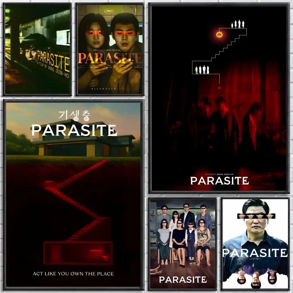 Movie Parasite Poster Poster Wall Sticker Waterproof Self Adhesive HD Art Bedroom Bar Decor