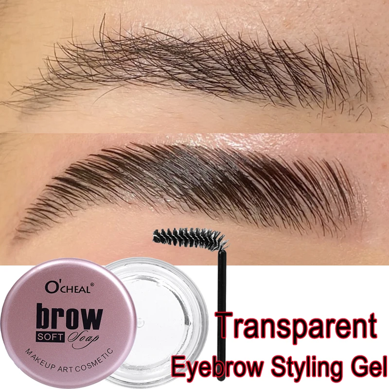 Waterproof Eyebrow Styling Gel Makeup Transparent Lasting Fixing Brow Soap Cream Transparent Eyebrow Setting Tint Wax Cosmetics