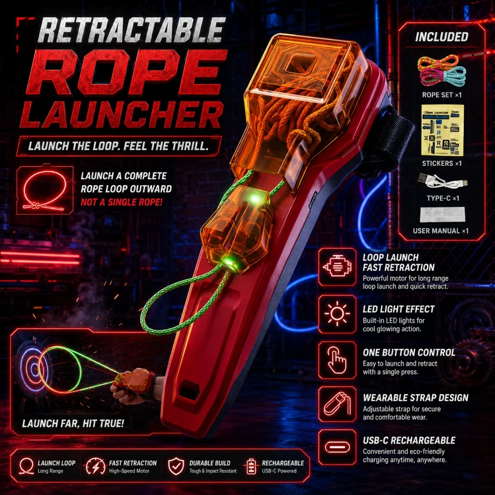 AliExpress – Rope Launcher Spider Web Shooting Toy Auto Retract Wrist Device Creative Battle Cosplay Gadget LED Light Gift