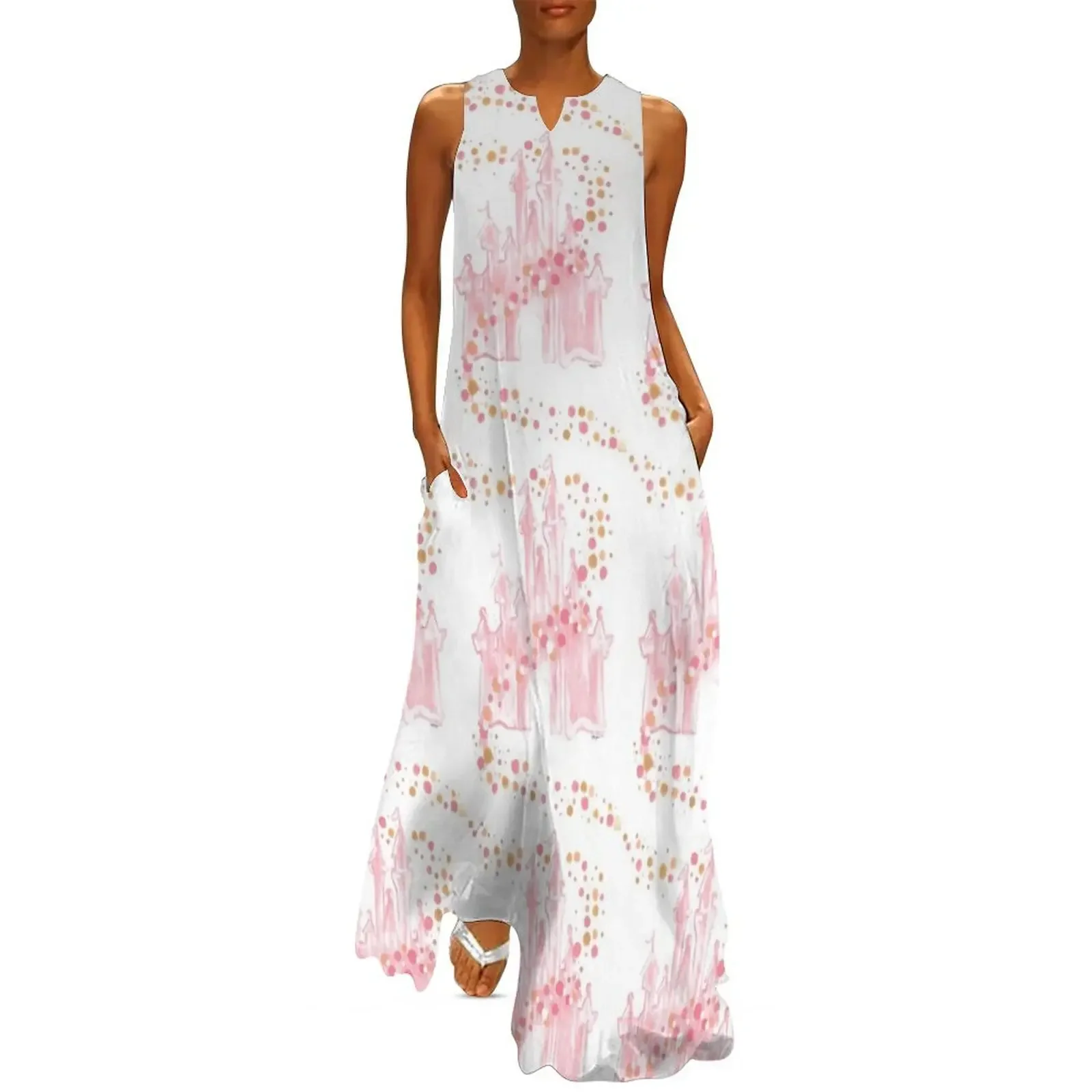 

Rose Gold Long Dress elegant dresses for women Long dresses summer dress woman 2025 trendy Dress