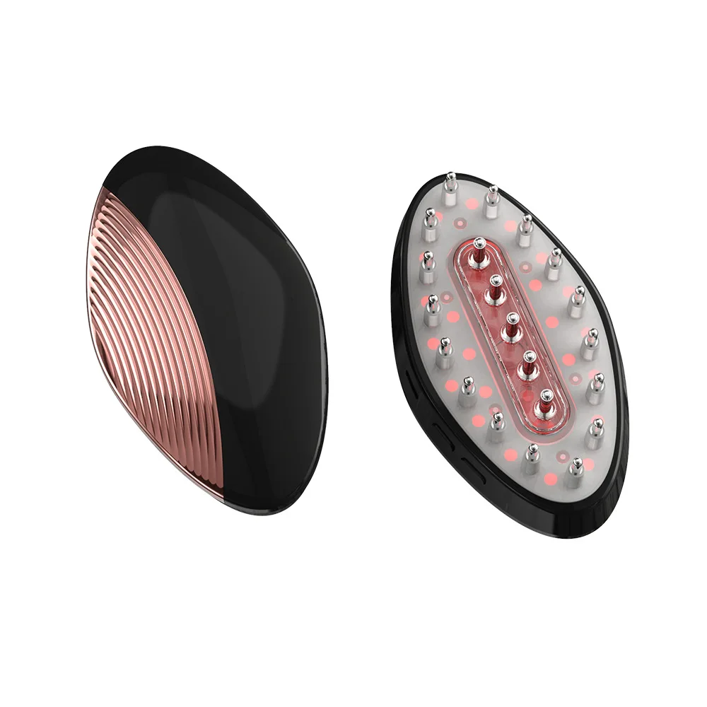 Laser Hair Comb Color Light Ems Microcurrent Pulse Hair Protection Comb Scalp Massage