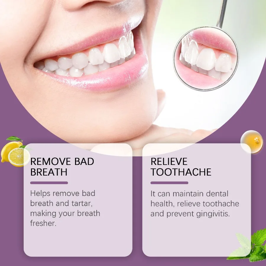 غسول الفم من أورالهو المنعش وإزالة الروائح الكريهة وتنظيف البقع والعناية بلطف للأسنان والعناية اليومية