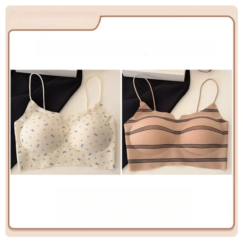 

Teen Student Beauty Back Sling Vest Anti Light Sports Fixed Cup Shaping Seamless Bra Soft Breathable Comfort Dailyl Brassiere