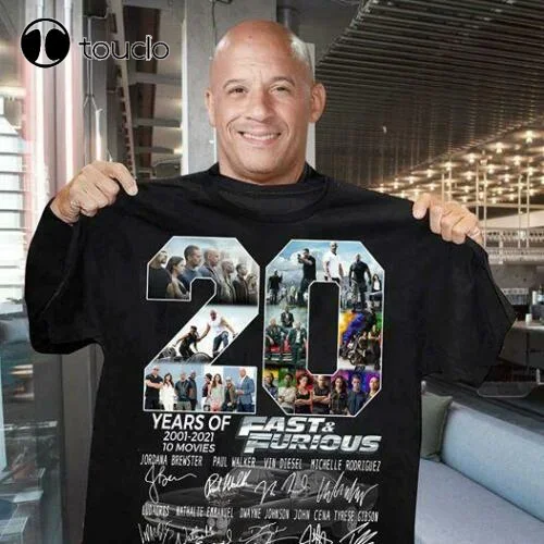 20 Year Anniversary Of Fast And Furious 2001-2021 Thank For The Memories Signature T-Shirt Unisex