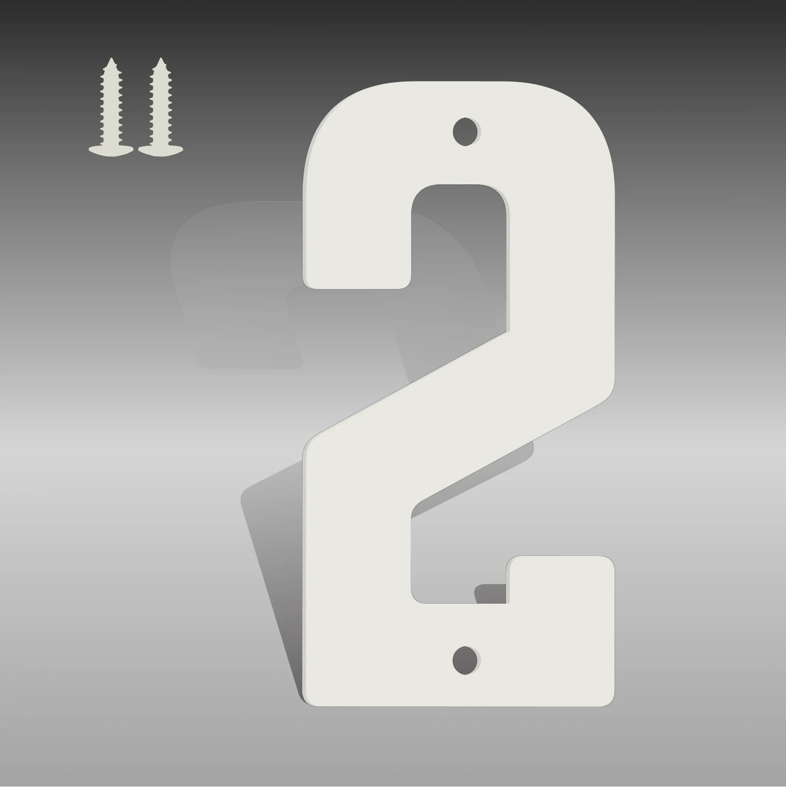 Aluminum House Numbers for Outside - Modern White Address Signs, Rust-Proof Flat Mount Digits with Hardware (6-12 Inch)