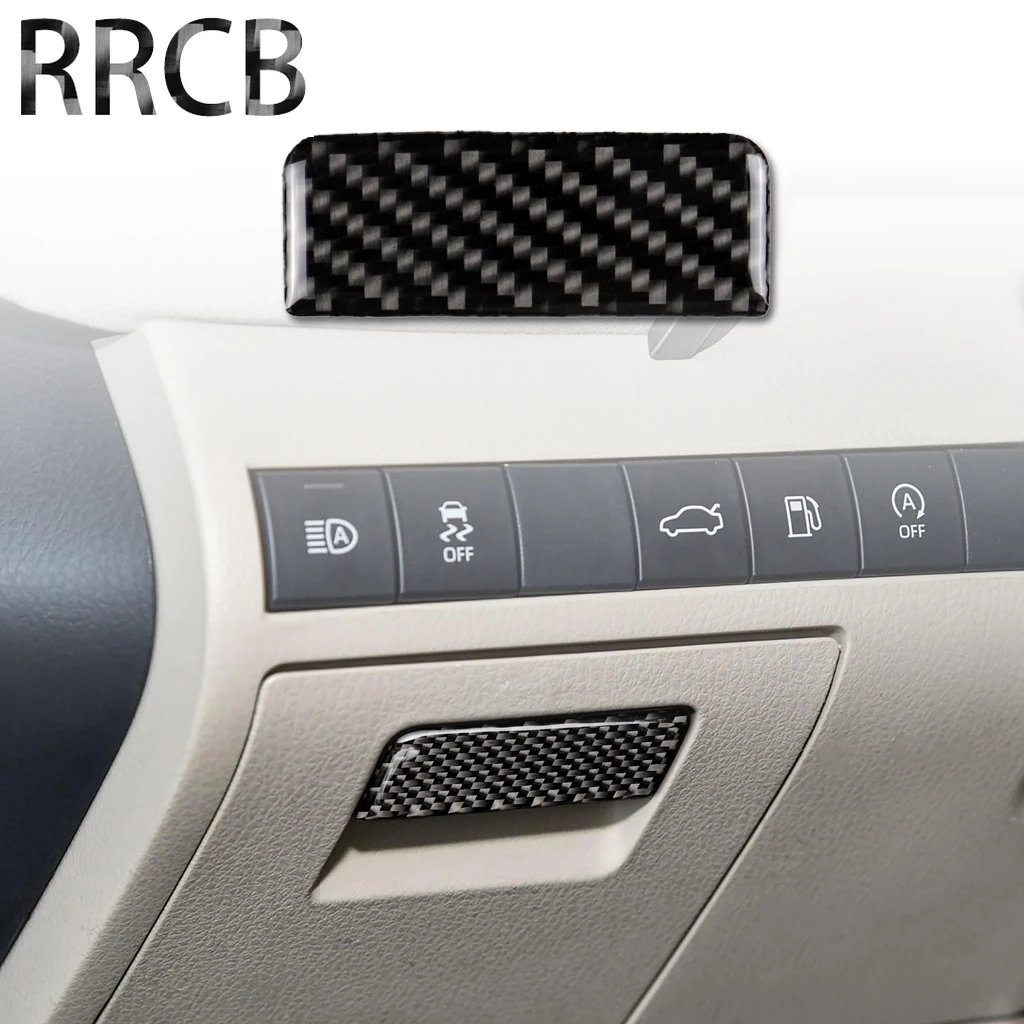 

For Toyota Camry XV70 8th 2018-2019 Car Accessories Carbon Fiber Driver Storage Box Handle Interior Cover Decorative Stickers