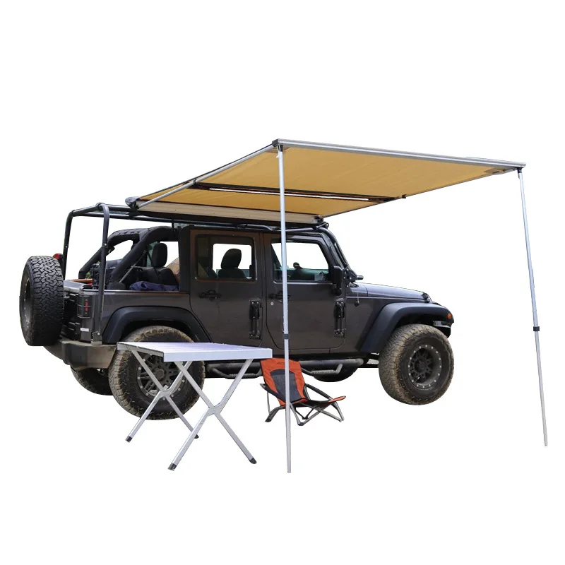

Outdoor Car Awning Rain Proof Shelter Vehicle Oxfords Tent LED Light Umbrella Car Side Tent