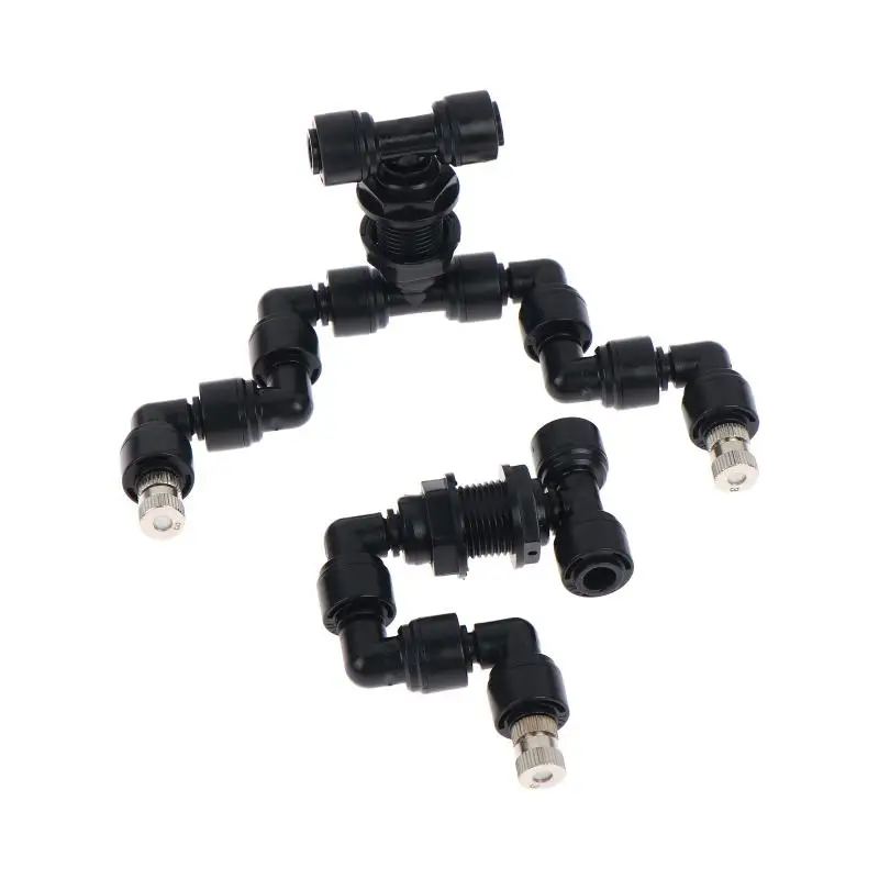 C 4 Head Garden Watering Reptile Fogger Mister With Quick Connecting Nozzle 0.3mm Connect With 6.35mm Pipe