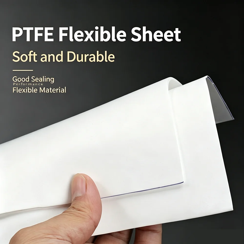 PTFE Flexible Sheet Soft Durable PTFE Film Good Sealing Corrosion‑Resistant Gasket Material for Industrial Sealing DIY Cut