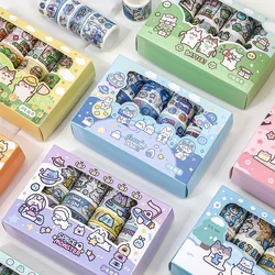 Mr.paper 8 Styles 20Rolls/Box Cute Small Animal Washi Tape Set Cartoon Kawaii Hand Account Decorative Tape Stationary Supplies