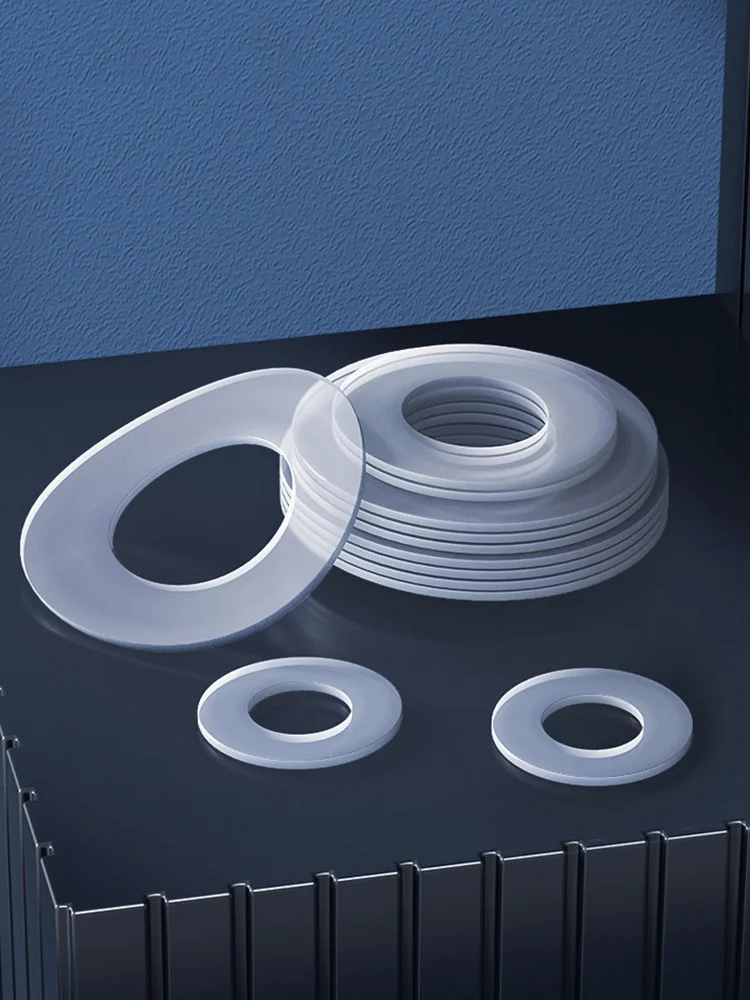 50/100/200pcs M3-M20 Ultrathin Clear PE Nylon Washer Round Flat Insulating Seal Gasket Pad For Electronic Equipment Installation