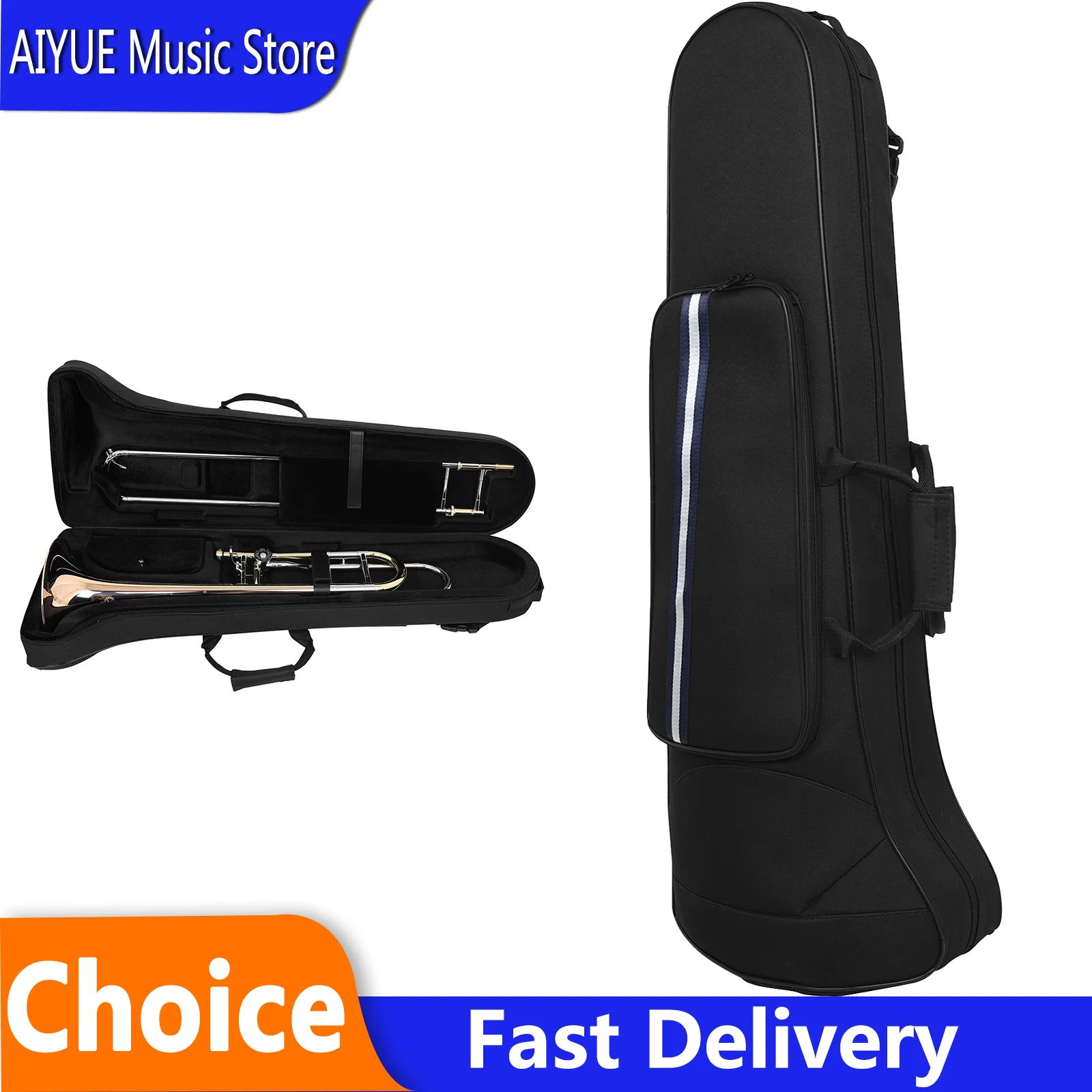 Midrange Tenor Trombone Backpack Pressure Resistant Oxford Cloth Bag Waterproof Universal Bag Musical Instrument Accessories