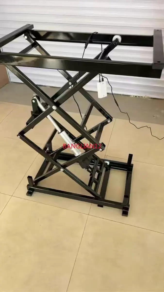 Electric lifting platform Scissor fork lifting table 24V push rod lift Small support frame