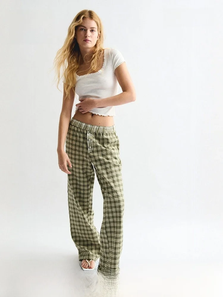pantalones-de-pijama-de-verano-para-mujer-h-m-mezcla-de-algodon-comodos-cintura-elastica-suaves-transpirables-ropa-para