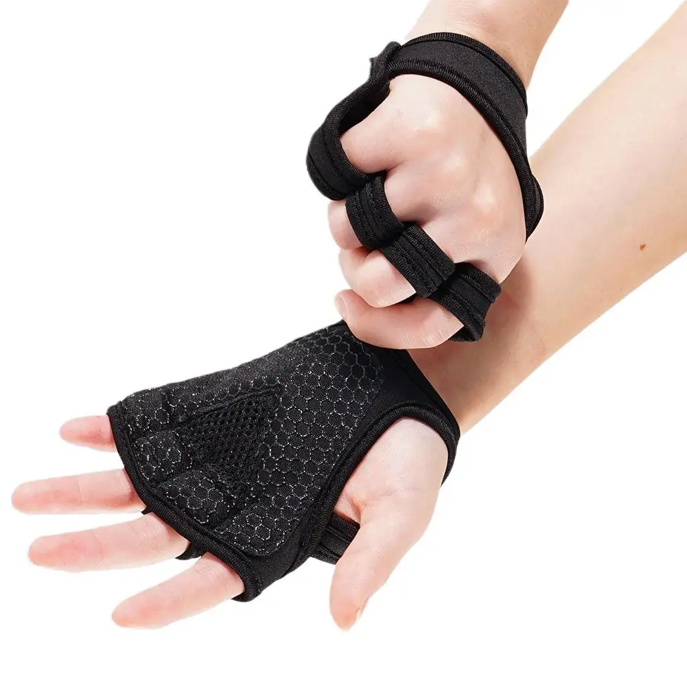 Hand Palm Protector Gym Fitness Gloves Bodybuilding Pads Dumbbell Training Weight Gloves Grips Power Lifting Workout Gloves view 3