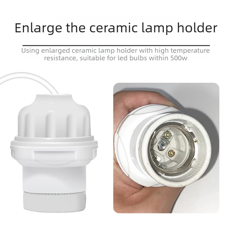 E27 Lamp Holder Extension Cord E27 Socket Adapter LED Light Bulb Base Converter Hanging Light Extension Cable 220V