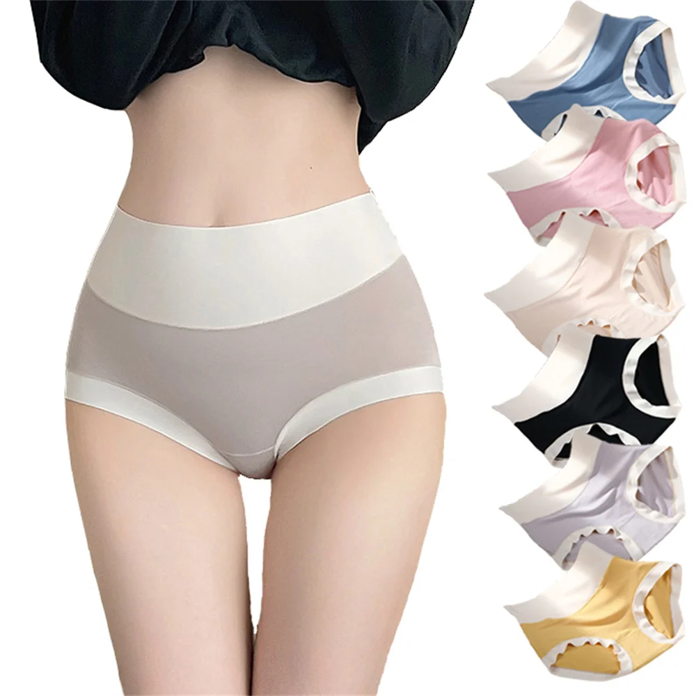 

6 Piece Women Modal Underwear Cotton Crotch Antibacterial Seamless Briefs Underpants Close-fitting Girls Comfort Briefs Panties