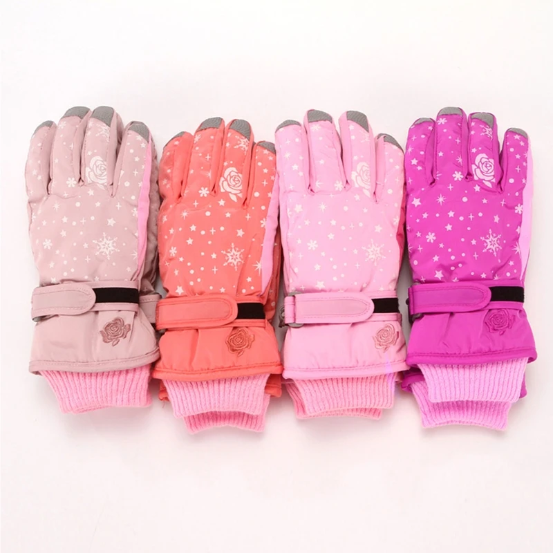 Gants ski cyclisme pour enfants, mitaines épaisses chaudes, gants Snowboard imperméables