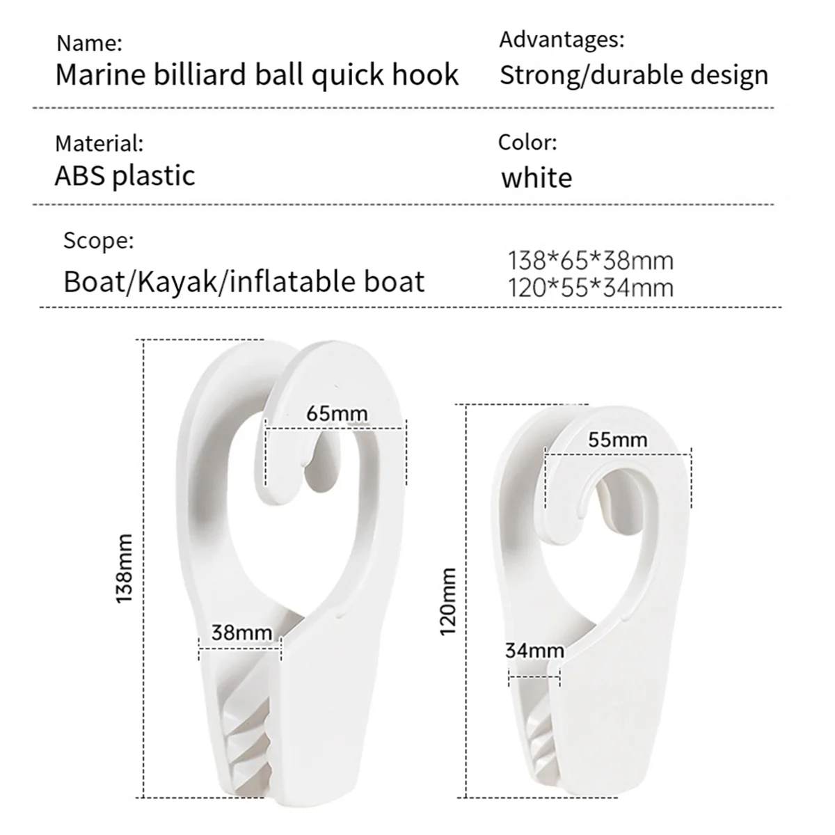 Rail Mount เรือ Fender Hanger Hook QUICK RELEASE CLIP Professional อเนกประสงค์ Adjuster คลิปคลิปสาย 32 มม.สีดํา