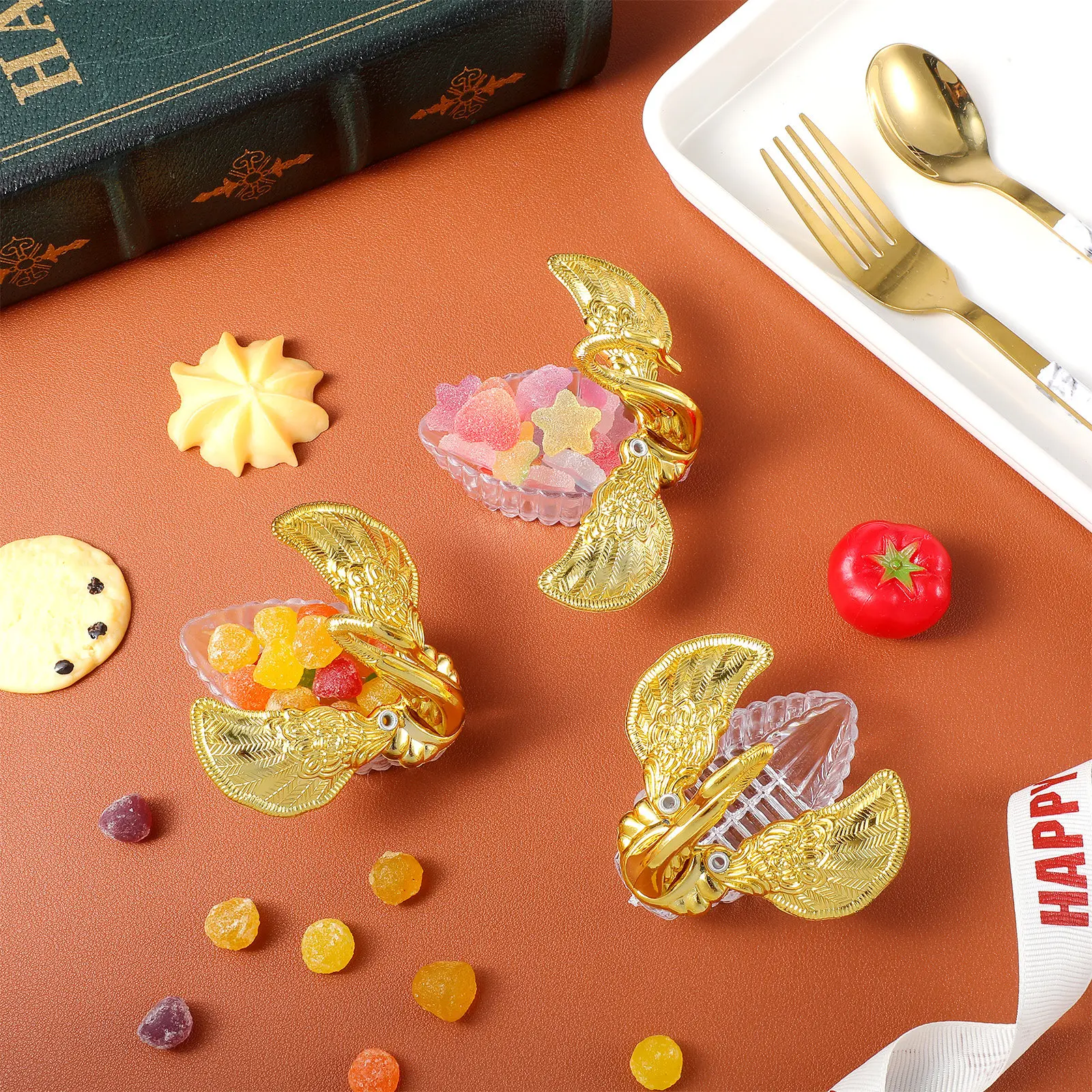 

24Pcs Exquisite Wedding Candy Boxes High-Grade Rigid Gift Holders Unique Shape Not Easily Deformed Candy Packing Boxes Wedding