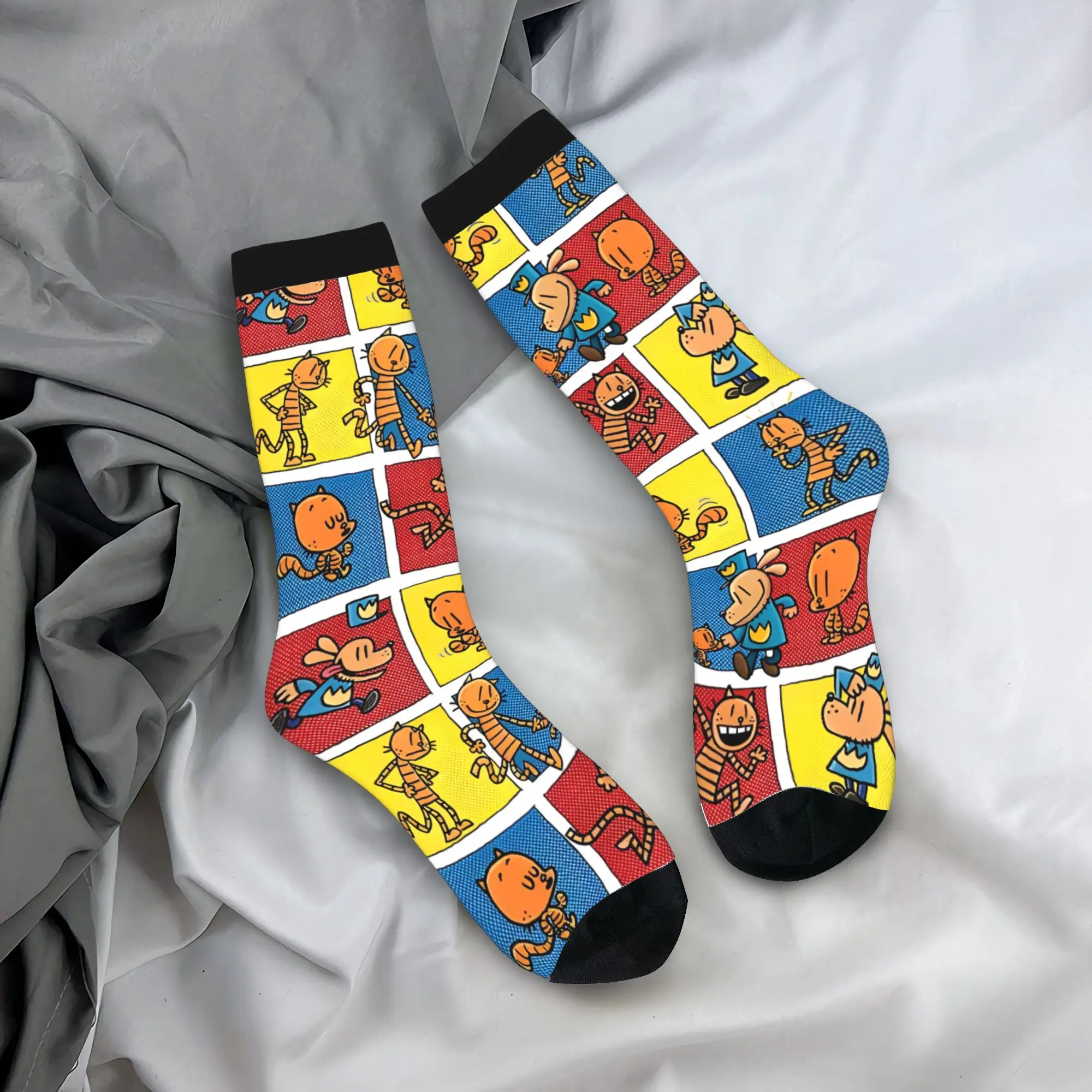 

Dog Man, Lil Petey, And Big Petey Socks Anti-Slip Stockings Women Men Soft Running Socks Winter Gothic Graphic Socks