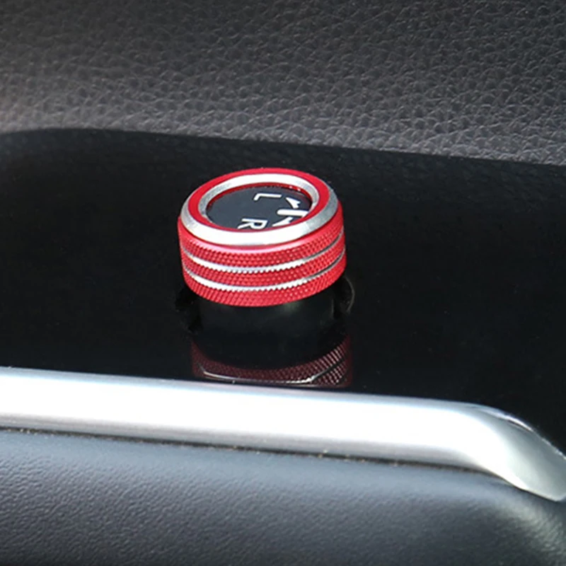 1pcs Car Door Rearview Mirror Adjust Knob Decoration Ring For TOYOTA HARRIER,Camry,CHR,Highlander,Avalon,Wilfa Trim Parts