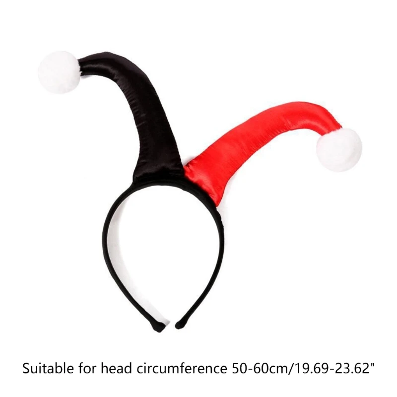 Halloween Headband Devil Clown Color Matching Long Horn Hair Hoop Demon Cosplay Costume Masquerade Party Headpiece