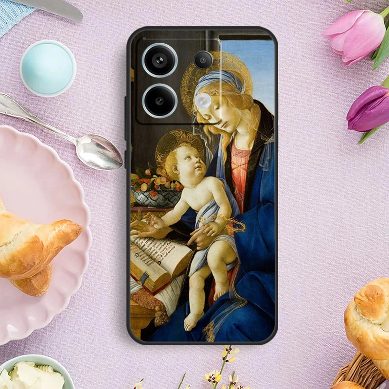 Virgin Mary And Jesus Case For Xiaomi Redmi Note 13 Pro Note 12 11 9 10 Pro 10S 11S 12S Redmi 13C 10C 12C Cover