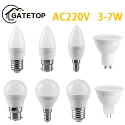 공장 직접 LED 전구 캔들 램프, G45 GU10 MR16 AC220V 저전력 3W-7W 높은 루멘 스트로브 없음, 공부 부엌에 적용, 10 개