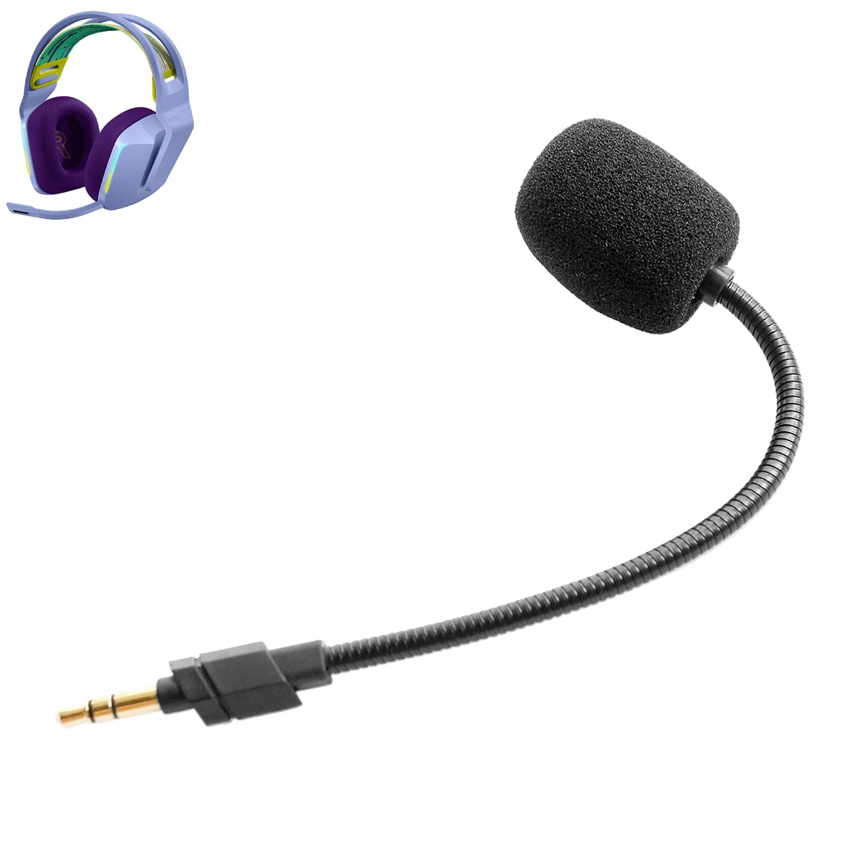 Micrófono de juego de repuesto para auriculares para juegos Logitech G733, PS4 Pro PS5 Xbox One X ordenador PC micrófono Boom