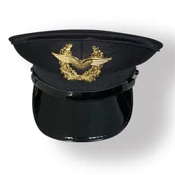 Black british style sergeant cap soldier hat Party Costume Performance Police Sailor Hat For Dance and Music Show