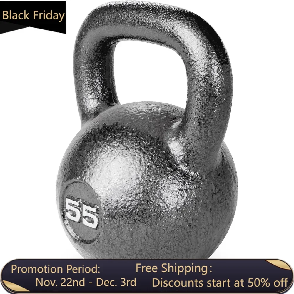 Kettle Bell, 10 To 55 Pounds HKB Exercise Weight, with High-quality Hammer Pattern Finish for Optimal Performance and Durability