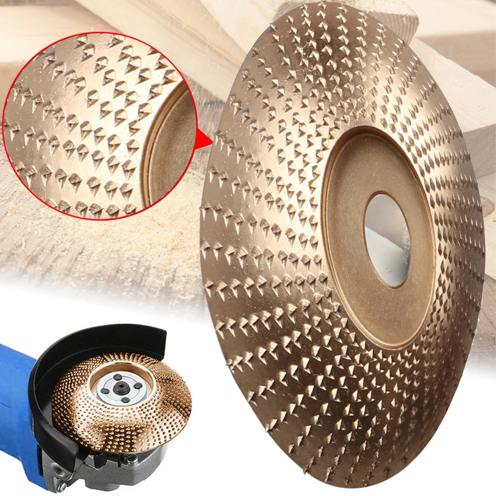 Wood Carving Disc Grinding Wheel Kit Sanding Rotary Strong Toughness Polishing Abrasive Disc Wooden Portable Tools- Gold disc