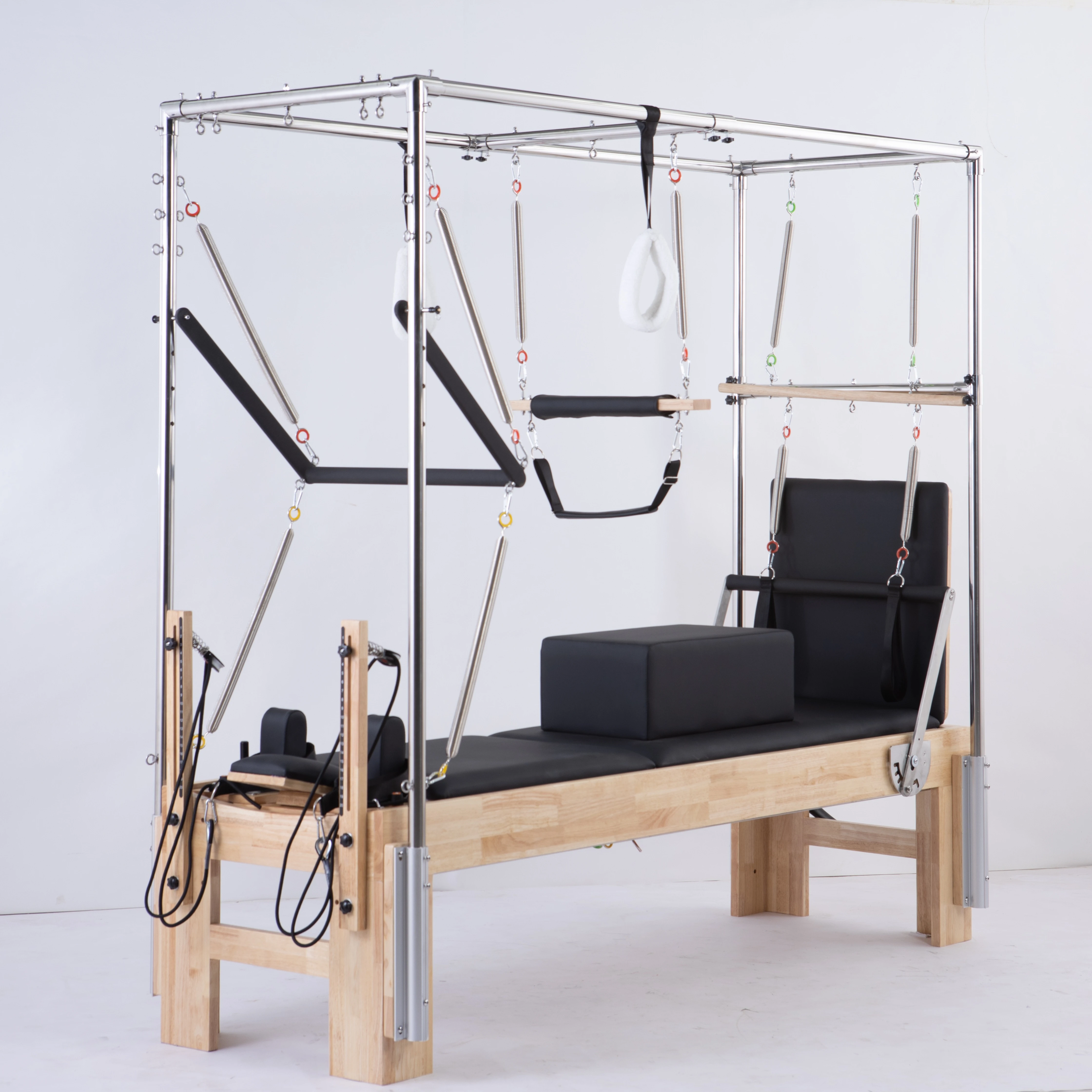 

Customization Pilates Oak Three-in- One Adjustable Portable and Durable Pilates Core Bed With Tower for Home and Studio