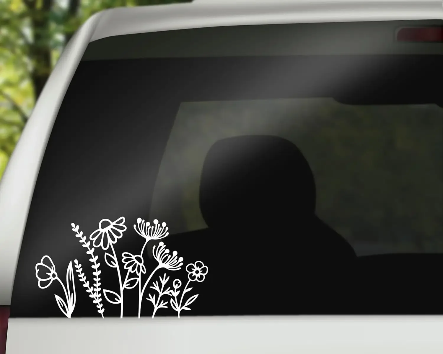 

1Pc Wildflowers Boho Floral Vinyl Sticker Girly Cute Waterproof Car Bumper Window Decor Decal By DECALBUNNY