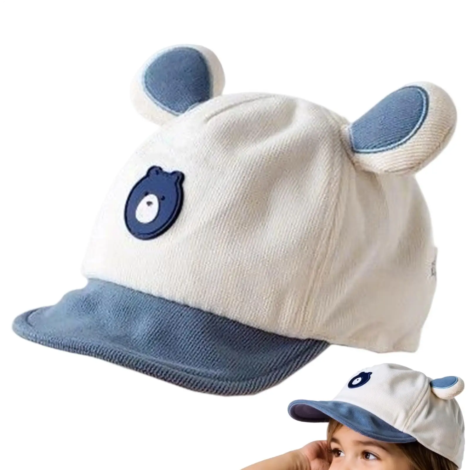 

Cute Baby Baseball Caps Baby Toddler Hat Sun Protection Adjustable Breathable Cartoon Headwear For 6-Month To 3-Year Boys Girls