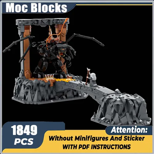 마법의 반지 Moc 빌딩 블록 마법사의 저주 모델 기술 블록 유명 장면 장난감 DIY 조립 휴일 선물 세트
