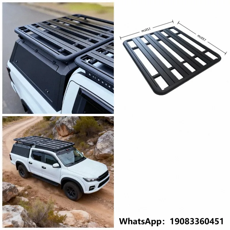 Bulk Price B2B 4x4 Accessories Wholesale 125*135cm Universal Roof Rack Aluminium Flat Roof Platform for Truck Pickup Canopy Ute