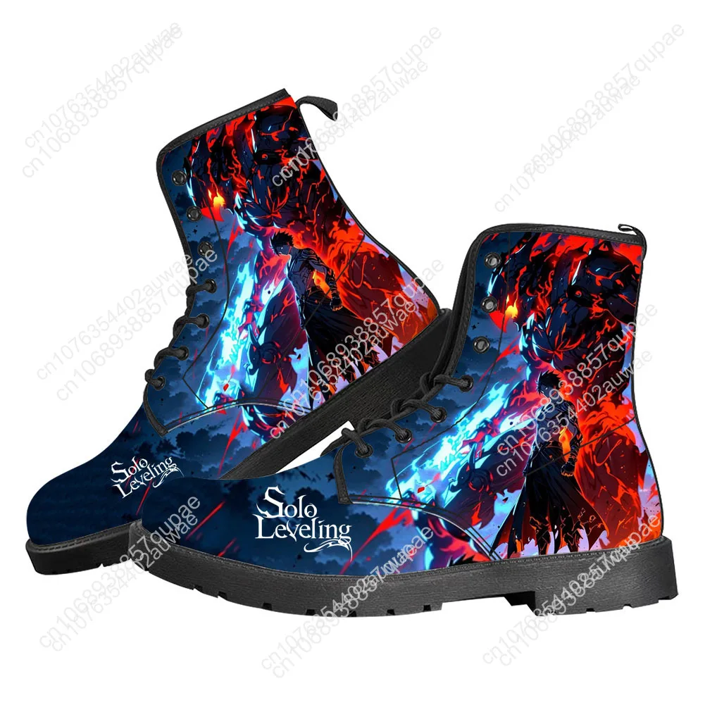 

Anime Manga Cartoon Solo Leveling Sung Jin-Woo Casual Boots Mens Womens Teenager Shoes Fashion Boot Outdoor High Quality Shoe