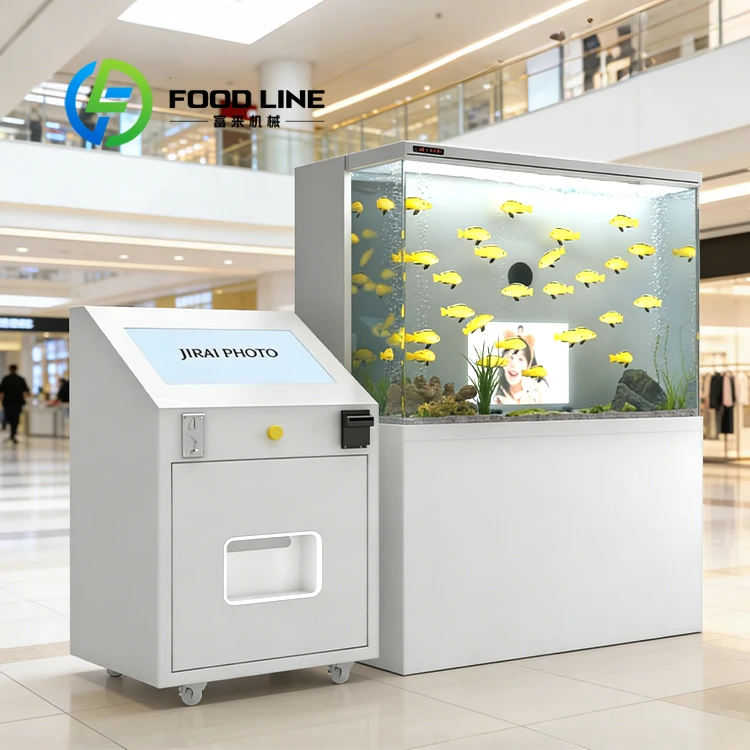 Goldfish-Themed Aquarium Selfie Photo Booth with SLR Compatibility Payment System & Self-Service Print customize