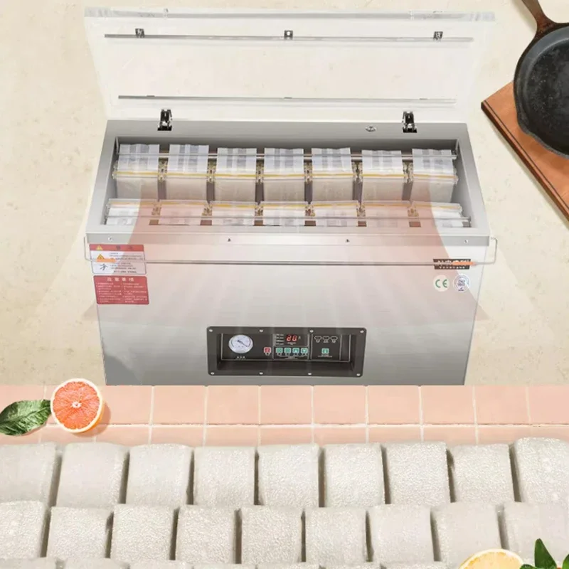 真空包装機商業全自動ステンレス鋼ウェットおよびドライプラスチック食品機器新鮮なシールメーカーを維持